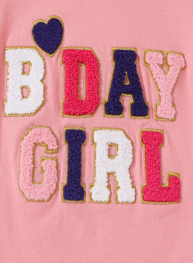 BOIZONTY Toddler Birthday Girl Shirt 2nd 3rd 4th 5th 6th 7th 8th Girls Birthday Tshirt Cotton Tee Tops Summer Short Outfit (Birthday Girl Short Pink Tshirt,7 Years) - Image 5