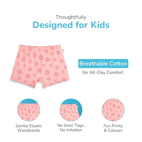 YouGotPlanB Cotton Boxers for Girls | Ages 2-16 Years | Relaxed Fit | Gentle Elastic Waistbands | Breathable & Tagless - Image 2