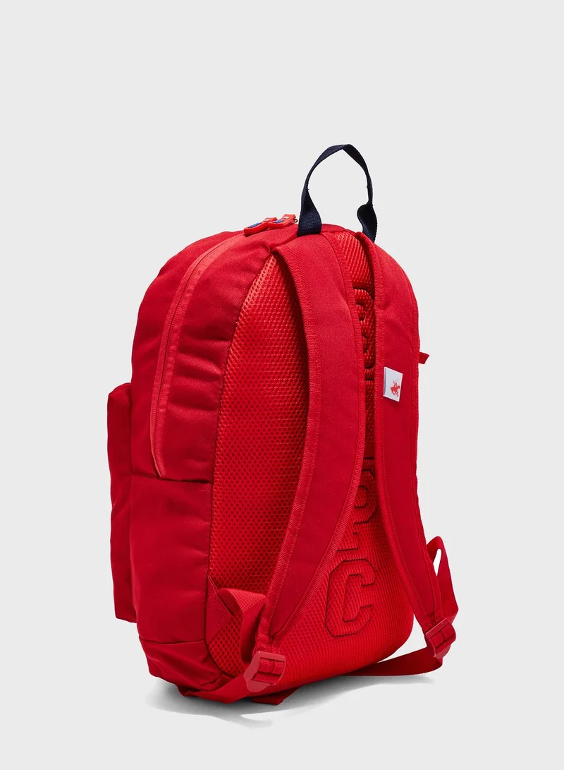 bhpoloclub Logo Front Zip Backpack