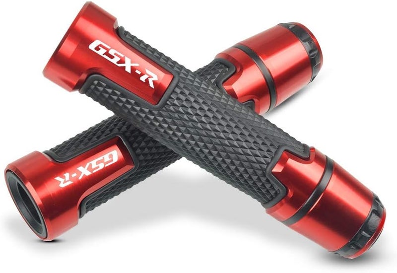 LANQIAN 7/8'' 22mm CNC Aluminum Motorcycle Handlebar Grips for GSXR Models - Red - Image 1