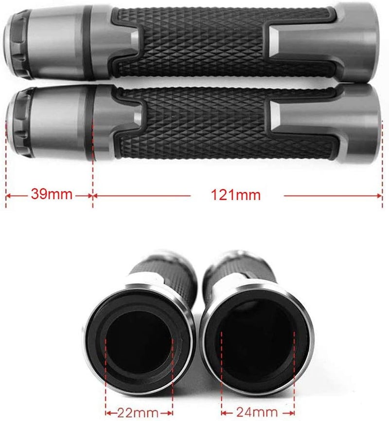LANQIAN 7/8'' 22mm CNC Aluminum Motorcycle Handlebar Grips for GSXR Models - Red - Image 2