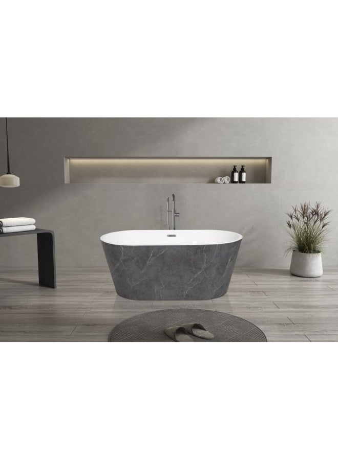 DANUBE HOME Milano Flora-C Freestanding Bathtub 1700X730X580 (1 Pcs/Set) - Image 1