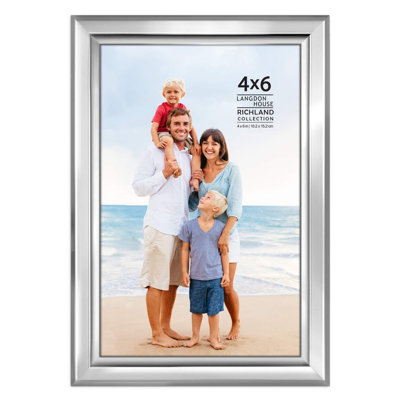 Langdon House 4x6 Silver Picture Frame - Distinguished Edging for Classic Style - Richland Collection - Image 1