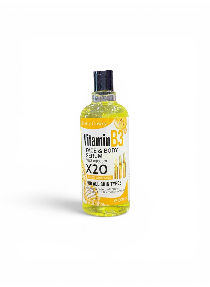 Vitamin B3 X20 Face & Body Serum – Pretty Cowry | 500ml - Image 1