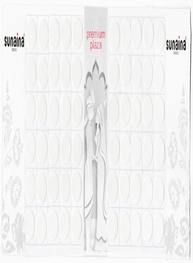 Sunaina Premium Plaza White Bindi for Women Size-7 (Size 12MM) (SPPMW107) - Image 3