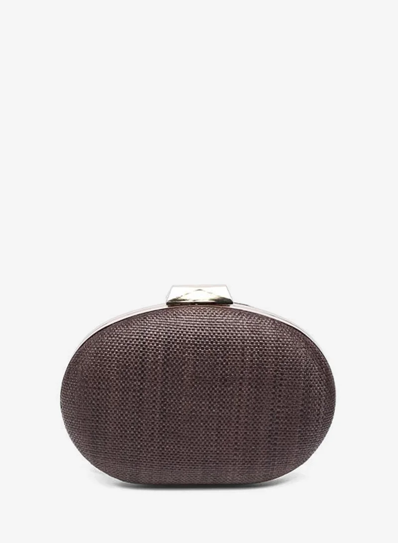 Fyor Floral Embroidered Oval Clutch AD 169