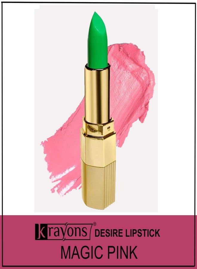 Krayons Desire Matte Lipstick, Highly Pigmented, Longlasting, 3.5g Each, Combo, Pack of 3 (Caramel Brown, Scarlet Red, Magic Pink) - Image 3