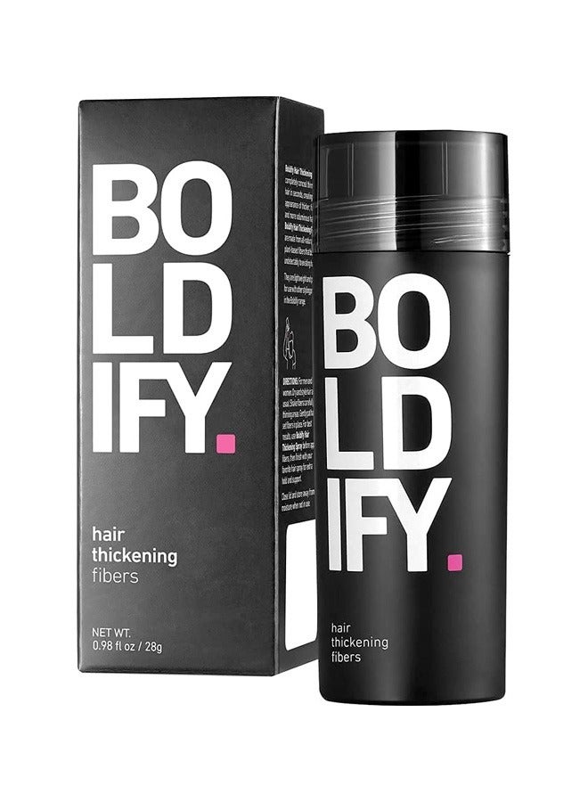 Boldify Superior Plant-Based Hair Thickening Fibers For Full Coverage – Completely Conceals Hair Loss, Thinning Areas, And Balding Spots With A Clump-Free, Seamless "Real Hair" Finish, Medium Brown (28G) - Image 1
