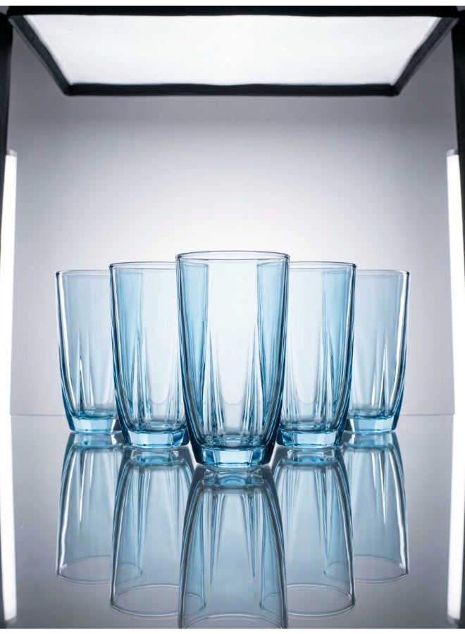 Luminarc طقم أكواب لومينارك 6 قطع سعة 350 مل، أزرق سماء إيفل للعصير، الماء، المشروبات الغازية، المشروبات الكحولية، المشروبات الساخنة - Image 5