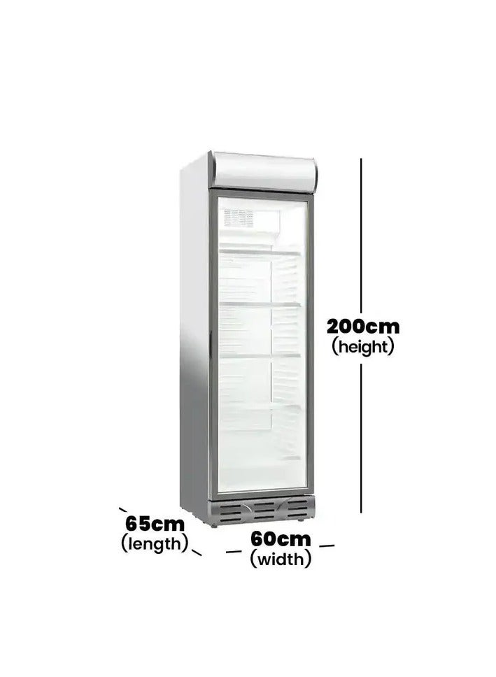 AL KHAYAM Coldera CL 380 SDC Electric Single Door Visi Cooler Without Canopy 382 L, Power 220-240V/50Hz, 60 X 65 X 200 cm  - Image 2