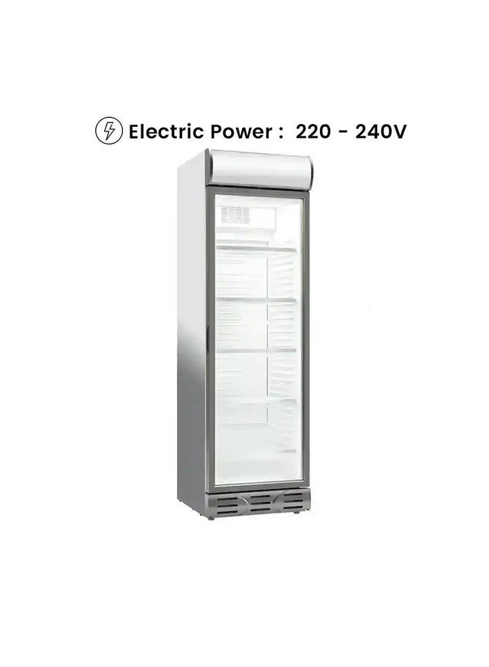 AL KHAYAM Coldera CL 380 SDC Electric Single Door Visi Cooler Without Canopy 382 L, Power 220-240V/50Hz, 60 X 65 X 200 cm  - Image 3