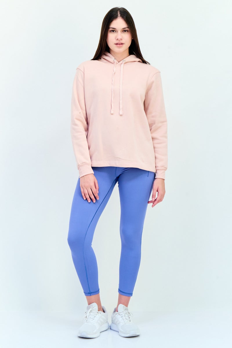 BSP Women Sportswear Fit Long Sleeve Outdoor Hoodie, Pink  - Image 4
