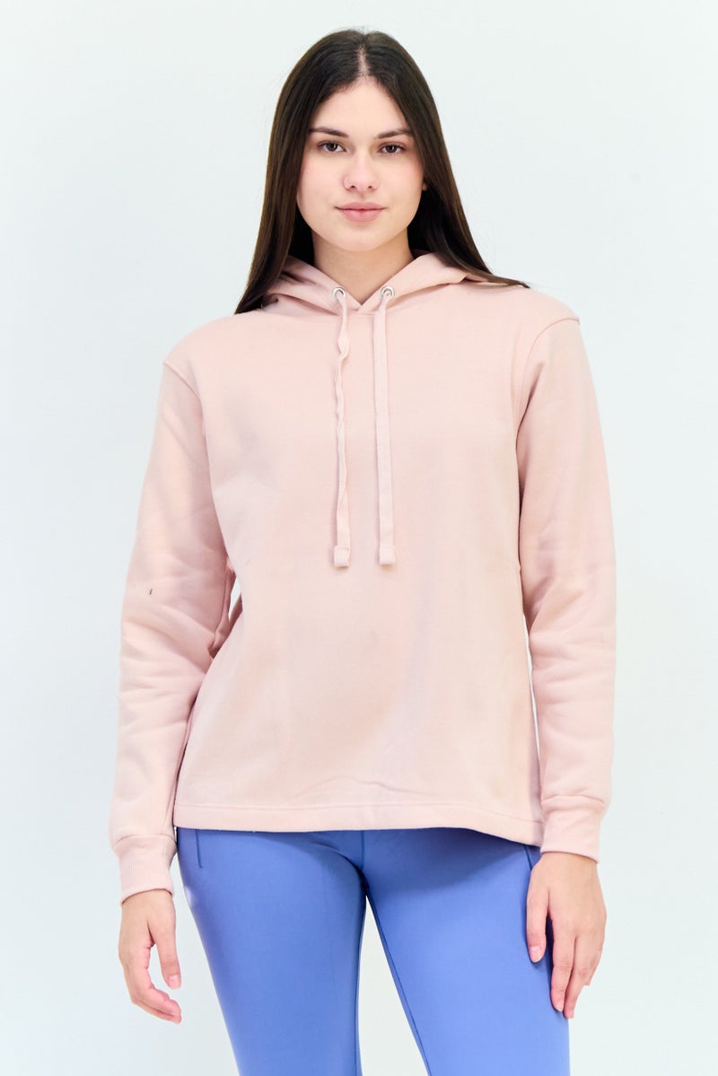 BSP Women Sportswear Fit Long Sleeve Outdoor Hoodie, Pink  - Image 1