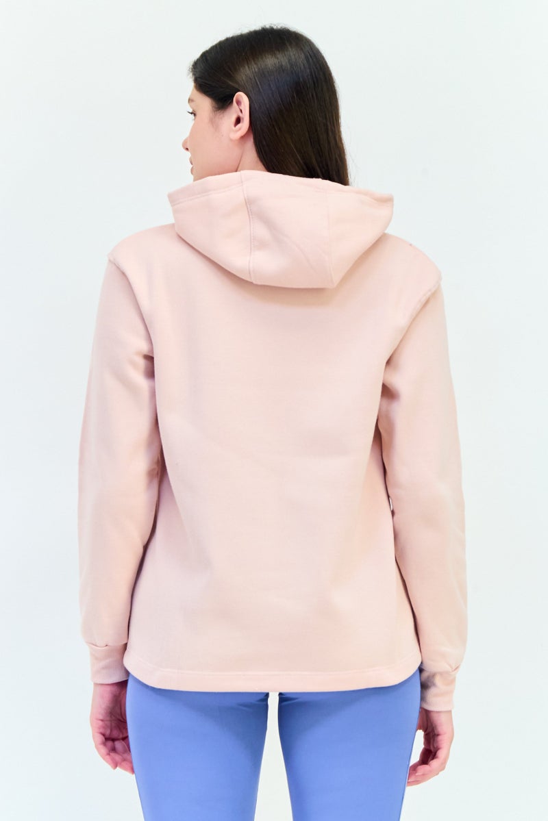 BSP Women Sportswear Fit Long Sleeve Outdoor Hoodie, Pink  - Image 2