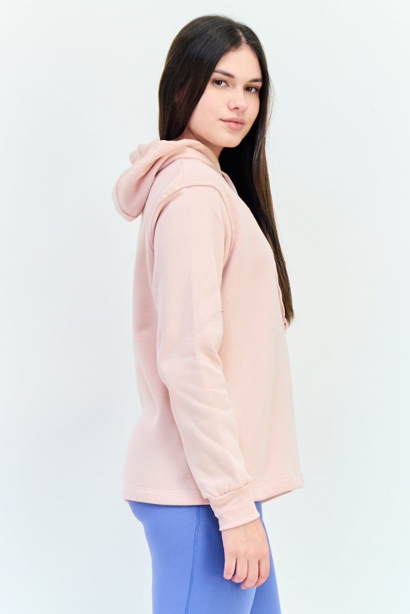 BSP Women Sportswear Fit Long Sleeve Outdoor Hoodie, Pink  - Image 3