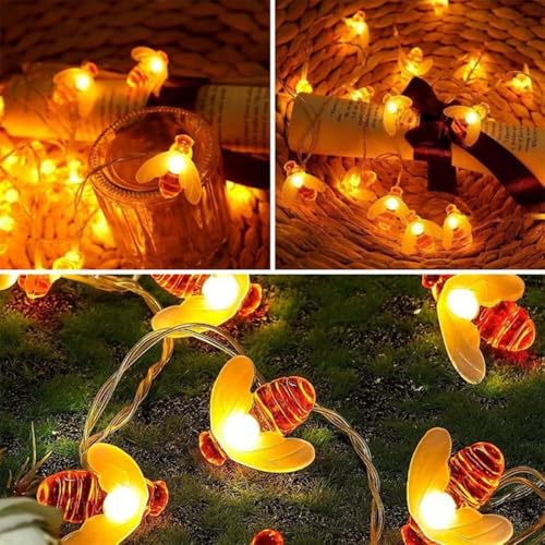 KHIZAR LED String Lights for Bedroom Decor – Decorative Fairy Lights for Kids Room, Girls Room & Home Decoration, Fairy Lights for Ramadan, Eid, Wedding, Party & Indoor Room Decor (Honey BEE Light) - Image 1