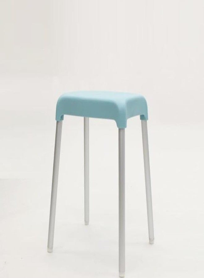 CIPLA PLAST HoYo DIY Stool | Stool for Living Room, Bathrooms, Sitting, Home use, Kitchen | Bathing Stool | Steel Pipes | Strong and Durable Plastic Seating |10 inch(Blue) - Image 1