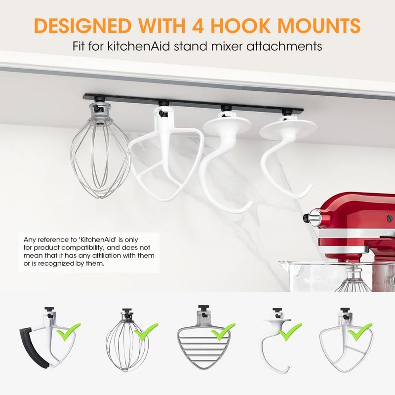 AIEVE Metal Stand Mixer Attachment Holder Compatible with Kitchenaid Mixer Accessories, for Storage Organize Your Kitchen Aid attachments - Image 3