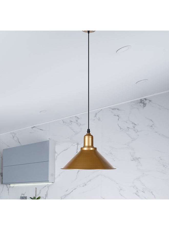 El Rawda Lighting Ja Ceiling Lamp - Single | modern decorative LED E27 pendant light ceiling lamp hanging | suitable for any room | Color: Gold | Size: 70x21x70 cm