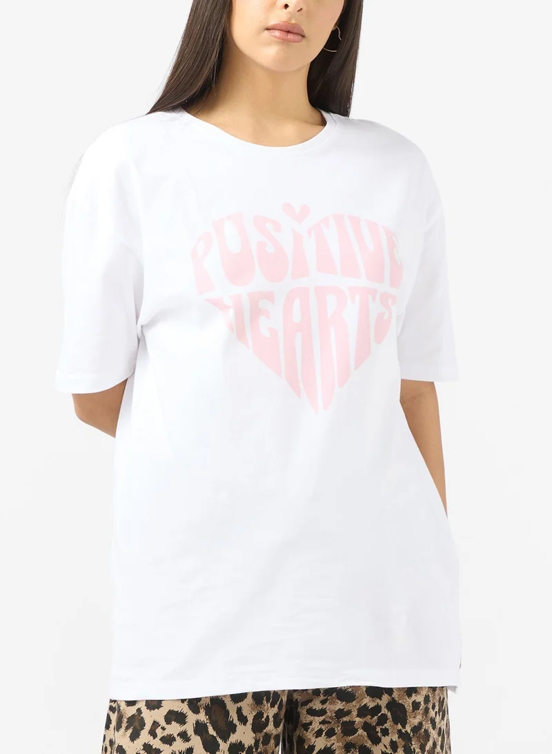 Ginger Cotton Oversize Travel Graphic T-shirt