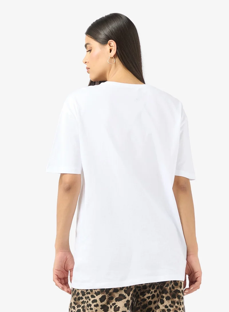 Ginger Cotton Oversize Travel Graphic T-shirt