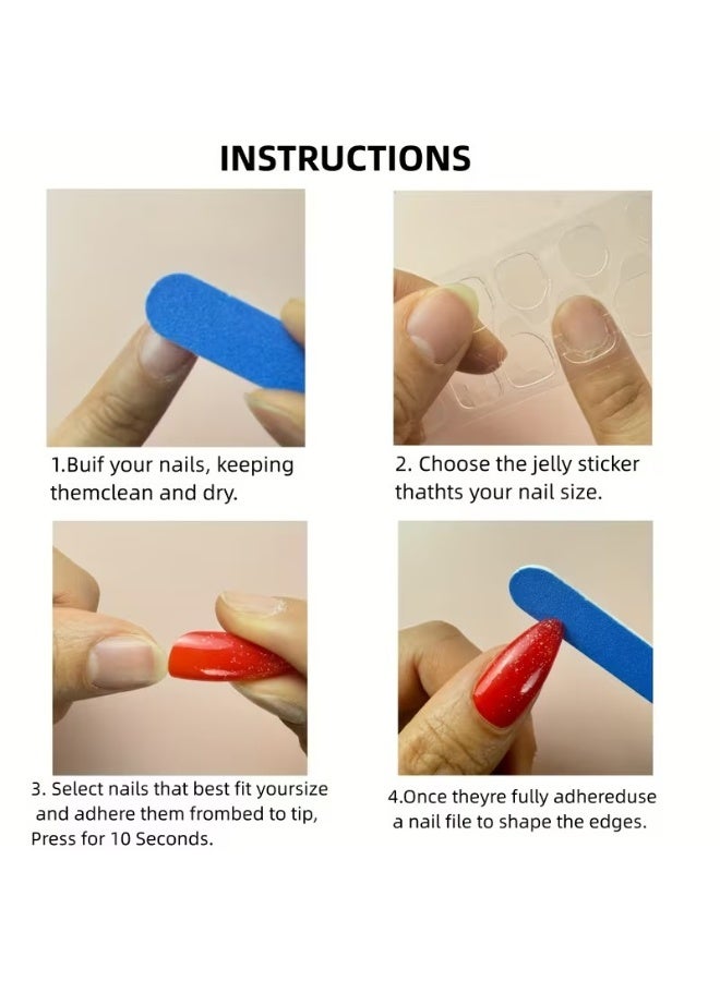 Goolsky Upgrade your look with 24pcs of short European square pink flower gradient design fingernails with jelly glue 1 nail file 1 - Image 5