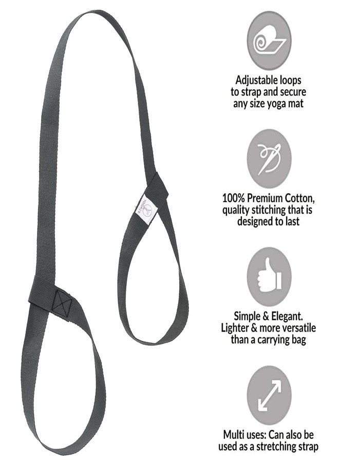 YOGAER Yoga Mat Strap Carrier with Storage - Adjustable Velcro Tie Straps for Easy Carrying & Secure Holding - Universal Fit for All Mats (Classical Grey) - Image 5