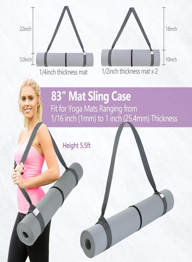 YOGAER Yoga Mat Strap Carrier with Storage - Adjustable Velcro Tie Straps for Easy Carrying & Secure Holding - Universal Fit for All Mats (Classical Grey) - Image 4