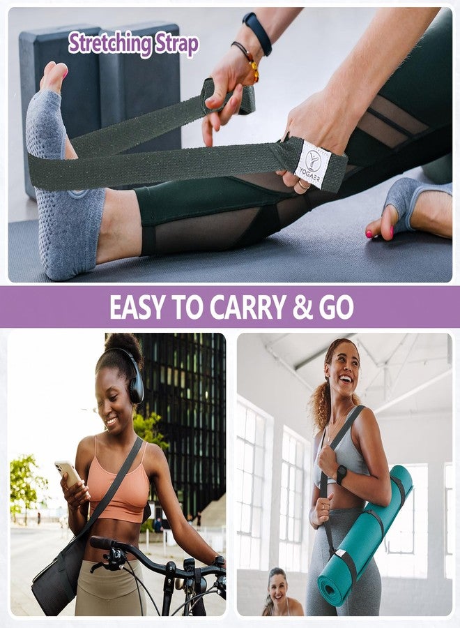 YOGAER Yoga Mat Strap Carrier with Storage - Adjustable Velcro Tie Straps for Easy Carrying & Secure Holding - Universal Fit for All Mats (Classical Grey) - Image 3