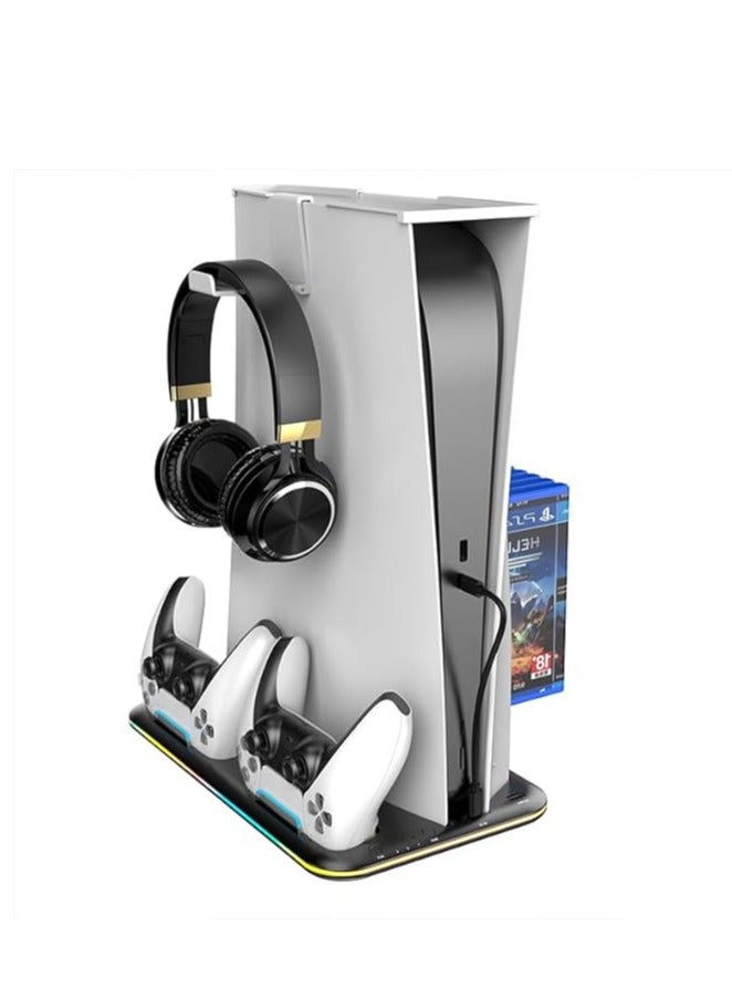 Loquat RGB Cooling Stand with Cooling Fan and Dual Controller Charger Base for Play Station 5 accessories - Image 1