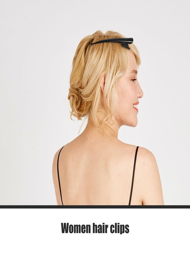 KALLORY 3pcs Alligator Hair Clips Metal Hair Clips Duckbill Hair Clamps Black Hair Barrettes for Women Girls Hair Accessories - Image 4