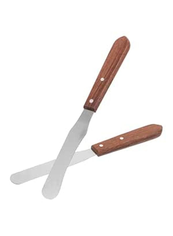 Stainless Steel Wax Spatula With Wooden Handle for Home Hair Removal - Image 1