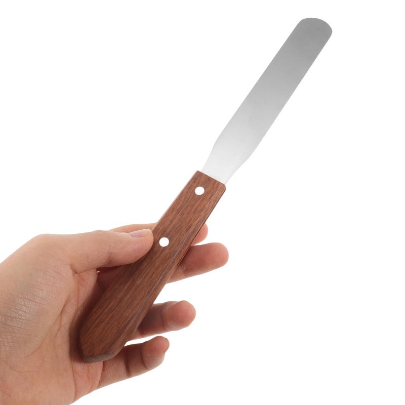 Stainless Steel Wax Spatula With Wooden Handle for Home Hair Removal - Image 5