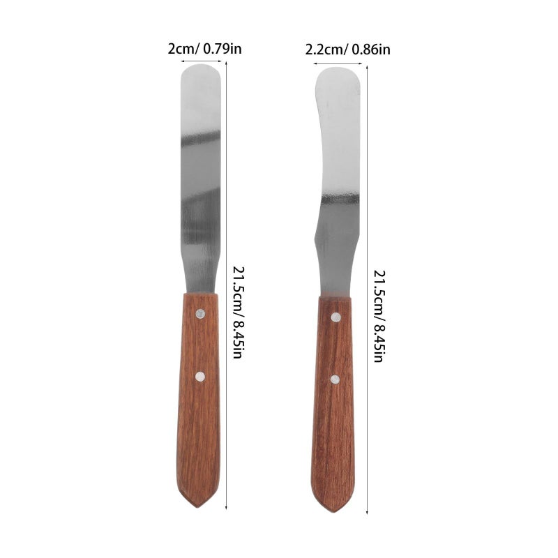 Stainless Steel Wax Spatula With Wooden Handle for Home Hair Removal - Image 3