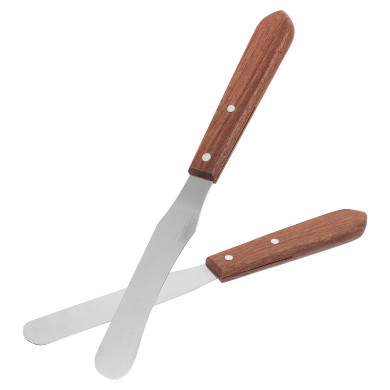 Stainless Steel Wax Spatula With Wooden Handle for Home Hair Removal - Image 2