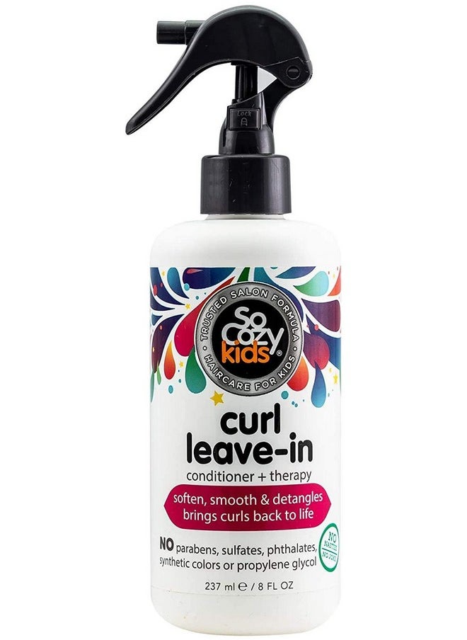 SO COZY Curl Spray Leavein Conditioner For Kids Hair Detangles And Restores Curls No Parabens Sulfates Synthetic Colors Or Dyesjojoba Oilolive Oil & Vitamin B5Sweetpeawhite8 Fl Oz (Pack Of 2)  - Image 2