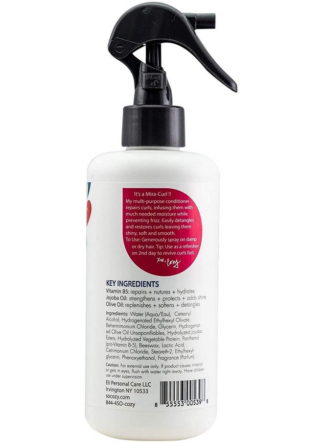 SO COZY Curl Spray Leavein Conditioner For Kids Hair Detangles And Restores Curls No Parabens Sulfates Synthetic Colors Or Dyesjojoba Oilolive Oil & Vitamin B5Sweetpeawhite8 Fl Oz (Pack Of 2)  - Image 3