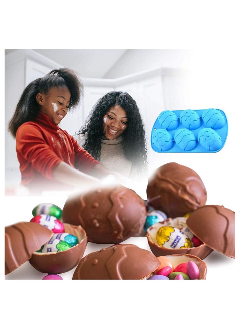 Chocolate Mould,  Egg Shaped Silicone Cake mould, Trays Cooking Supplies for Chocolate, Cocoa Bombs, Breakable Egg Chocolate Shells  fill with Peeps, Candy, Cake, Marshmallows - Image 2