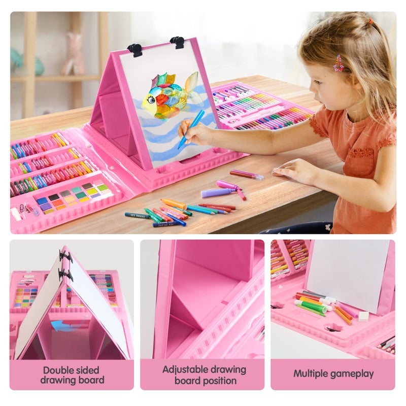 TOMMYHOME Drawing Kit 208PCS Deluxe Colouring Art Set for Kids 6 12 Drawing and Painting Set with Watercolour Drawing Colouring Pencils for Children Kid Girls Boys - Image 4
