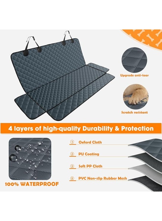 Dog Car Seat Cover for Back Seat, Waterproof, Scratchproof & Anti-slip, Universal Fit for Car, Truck, SUV, Grey - Image 5