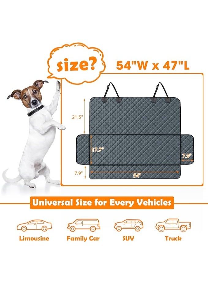Dog Car Seat Cover for Back Seat, Waterproof, Scratchproof & Anti-slip, Universal Fit for Car, Truck, SUV, Grey - Image 4