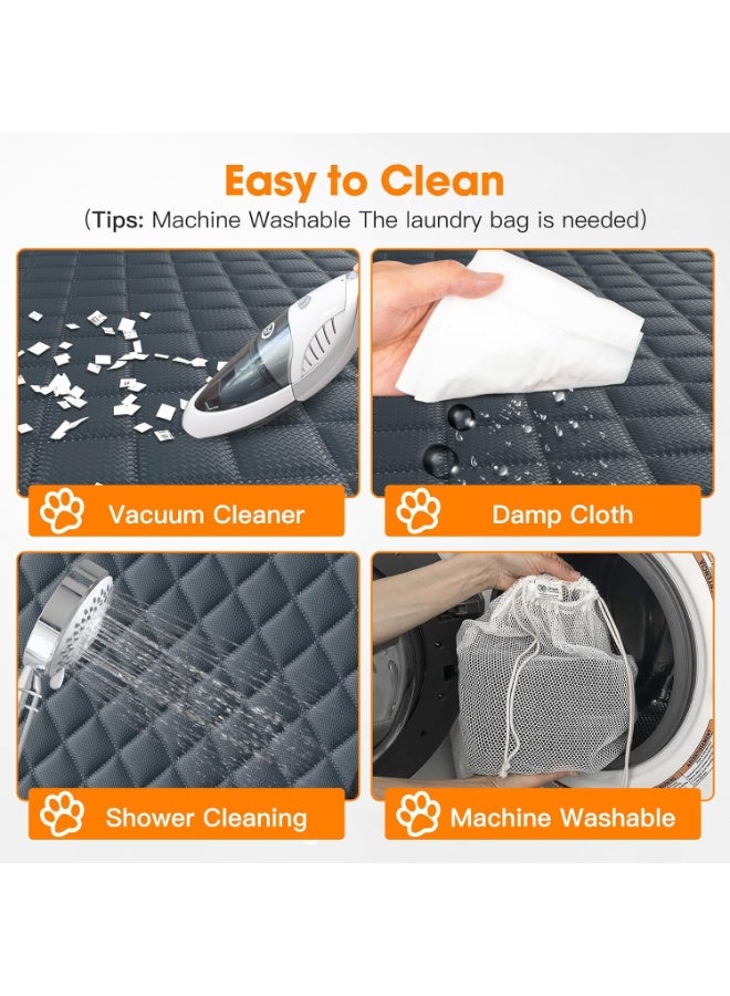 Dog Car Seat Cover for Back Seat, Waterproof, Scratchproof & Anti-slip, Universal Fit for Car, Truck, SUV, Grey - Image 1