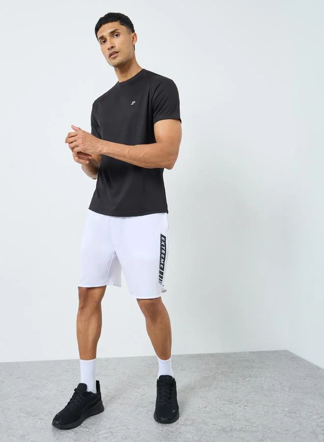 Styli Active Men Workout Shorts with Print Detail