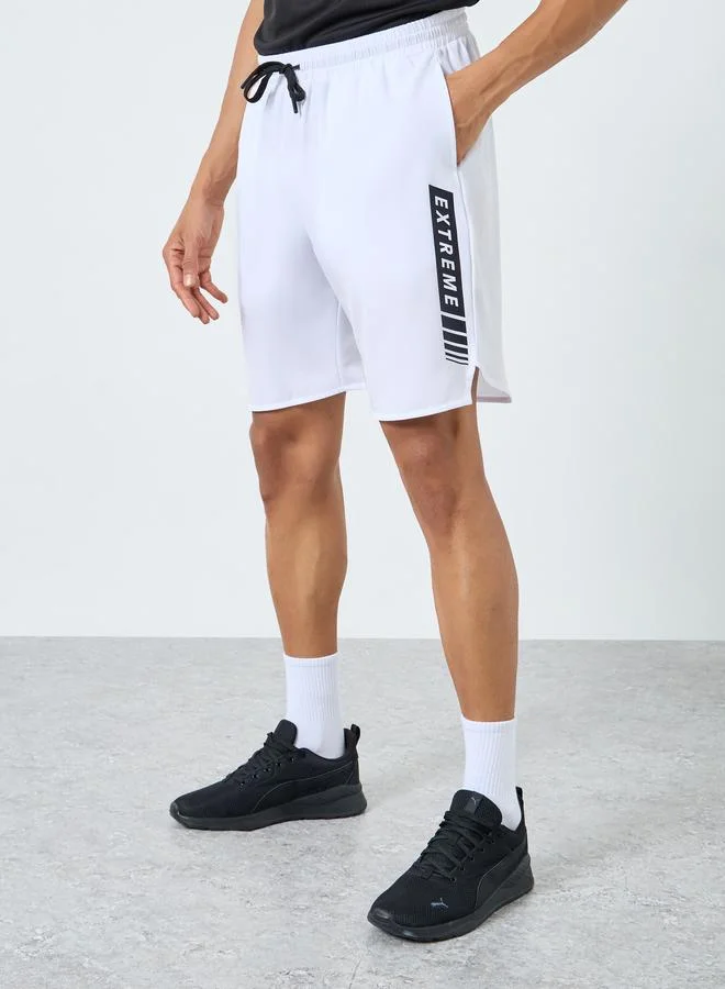 Styli Active Men Workout Shorts with Print Detail