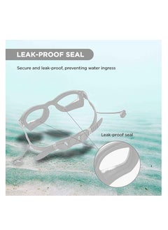 ENDLESS  EL1005 Stylish Swimming Goggle with Anti-Fog and UV Protection | Material : Silicon, PU | Attached Ear Buds and Adjustable Strap | Soft Silicone Gasket for Leak Proof | With Hard Case  - Image 4