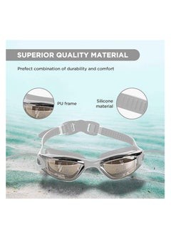 ENDLESS  EL1005 Stylish Swimming Goggle with Anti-Fog and UV Protection | Material : Silicon, PU | Attached Ear Buds and Adjustable Strap | Soft Silicone Gasket for Leak Proof | With Hard Case  - Image 3
