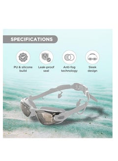 ENDLESS  EL1005 Stylish Swimming Goggle with Anti-Fog and UV Protection | Material : Silicon, PU | Attached Ear Buds and Adjustable Strap | Soft Silicone Gasket for Leak Proof | With Hard Case  - Image 2