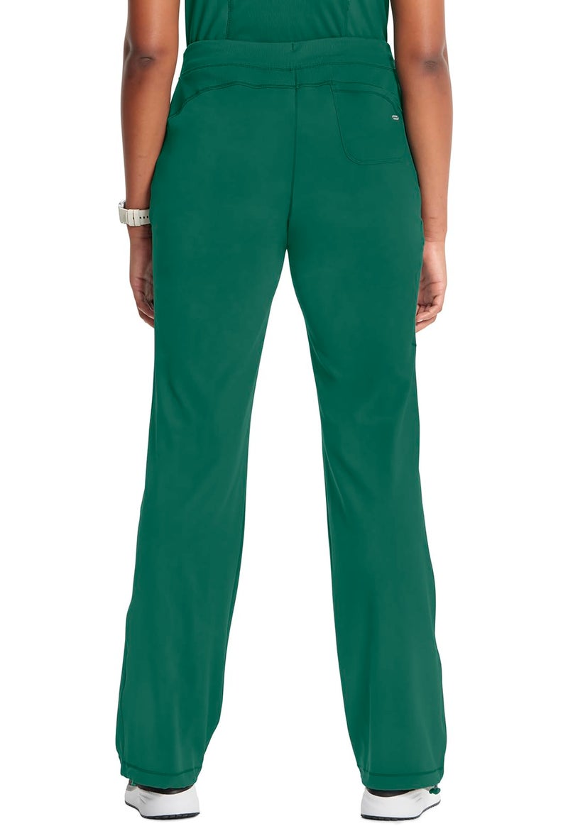 Cherokee Infinity Straight Leg Drawstring Women Scrub Pants 360 Stretch with 4 Pockets 1123A, S, Hunter Green - Image 2