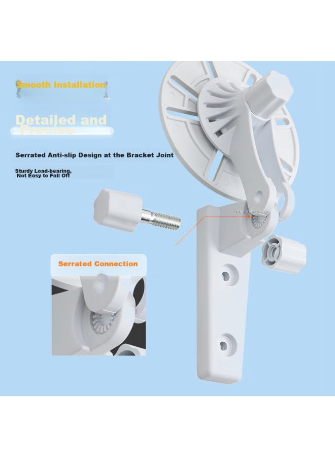 Trendsetter Compatible With Xiaomi Camera, No Drilling Required Bracket, 720p/2k Version, For 3pro/c300/c500/c700, Small White Cloud Platform, Surveillance Camera Wall-mounted Fixed Hanging Bracket - Image 4