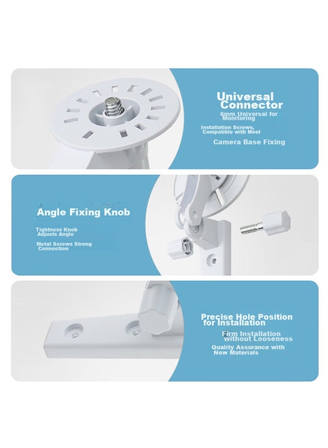 Trendsetter Compatible With Xiaomi Camera, No Drilling Required Bracket, 720p/2k Version, For 3pro/c300/c500/c700, Small White Cloud Platform, Surveillance Camera Wall-mounted Fixed Hanging Bracket - Image 3